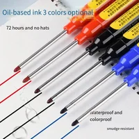 12-1Pcs Multi-Purpose 45mm Deep Drill Hole Long Nibs Waterproof Marker Pens for Bathroom Woodworking Long Head Carpenter Pen 2