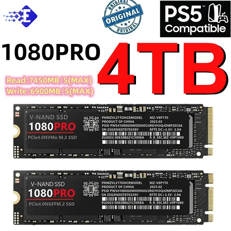 4TB 2TB 1TB Original 1080PRO SSD M2 2280 PCIe 4.0 NVME NGFF