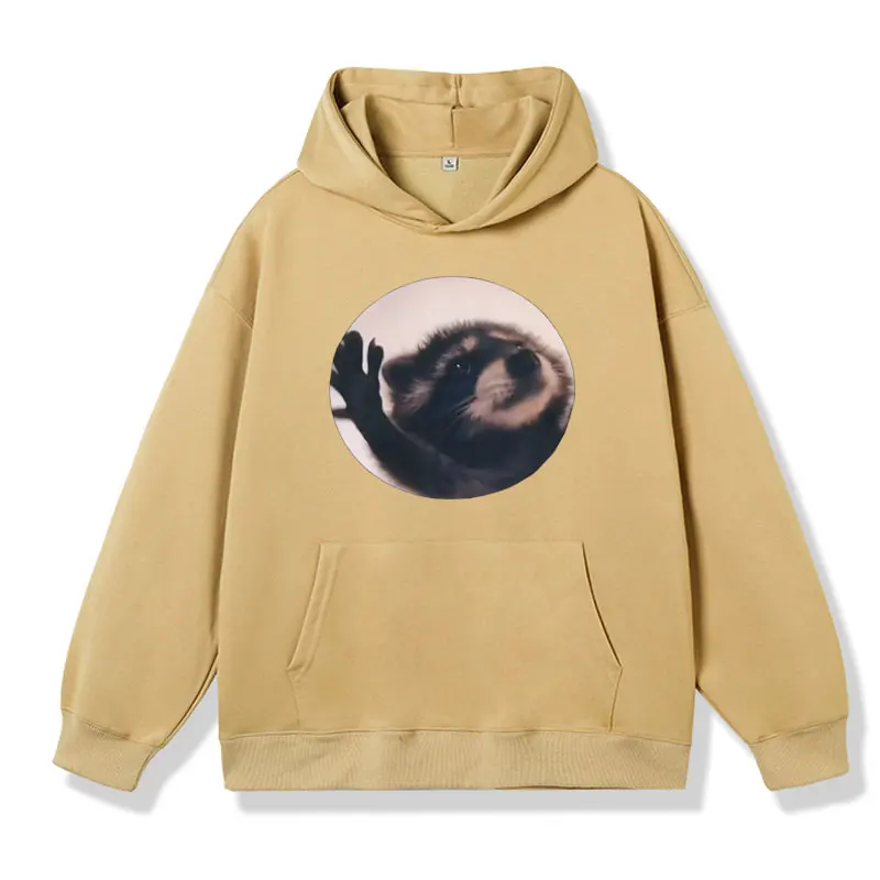 Pedro Pedro Dancing Raccoon Hoodie Men's Women's Funny Meme Gift Fashion Long Sleeve Sweatshirt Oversized Cotton Fleece Pullover