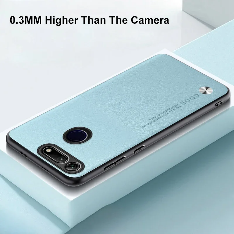 Premium PU Leather Matte Silicone Protective Phone Case - Luxury Back Cover