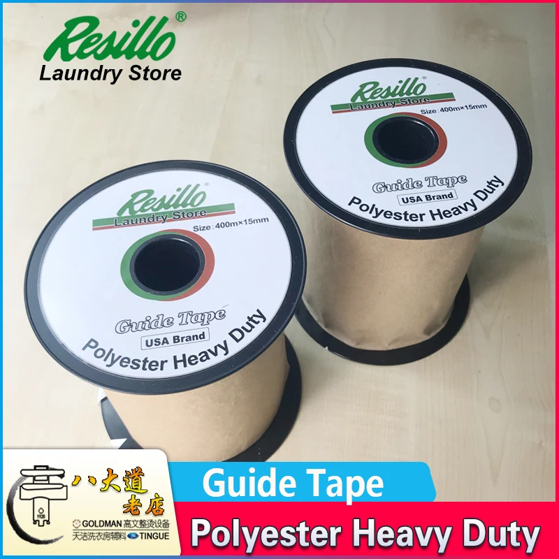 RESILLO Iron Guide Tape double black silk 1.3cm wideth 400m length for ironning machine