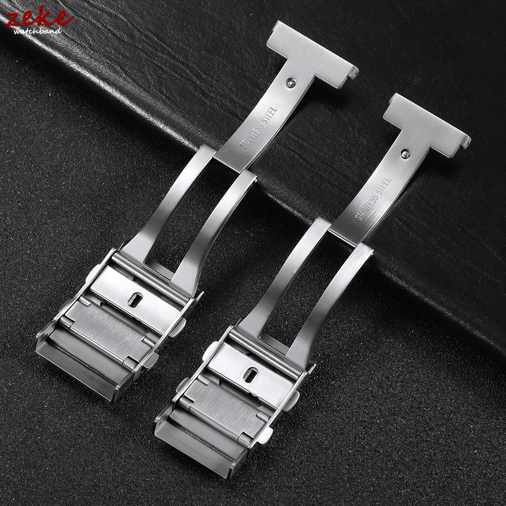 Premium Stainless Steel Extendable Folding Watch Buckle - Silver Finish