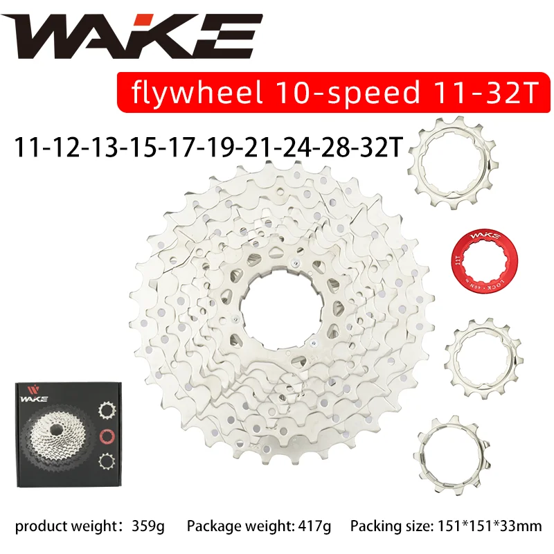 

Кассета для горного велосипеда Wake, 10 скоростей, 32T