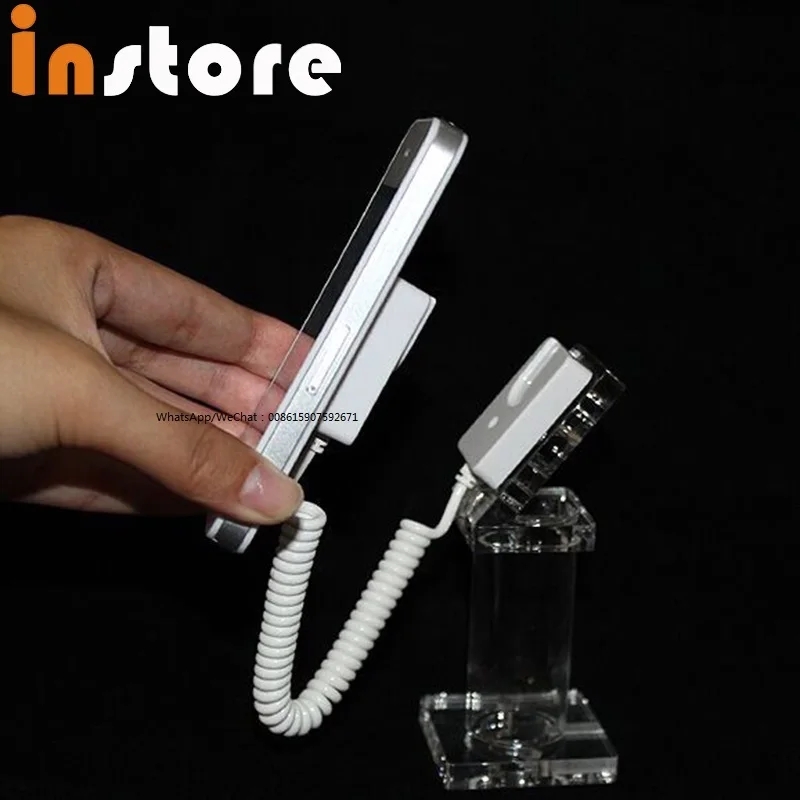 Mobile Acrylic Display Stand Retractable Anti-Theft Magnetic Phone Holder 10 Pcs