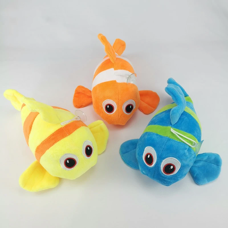 

25cm New Cartoon Cute Simulation Fish Plush Keychain Pendant Kawaii Clown Fish Pendant Kids Girls Key Bag Backpack Hanging