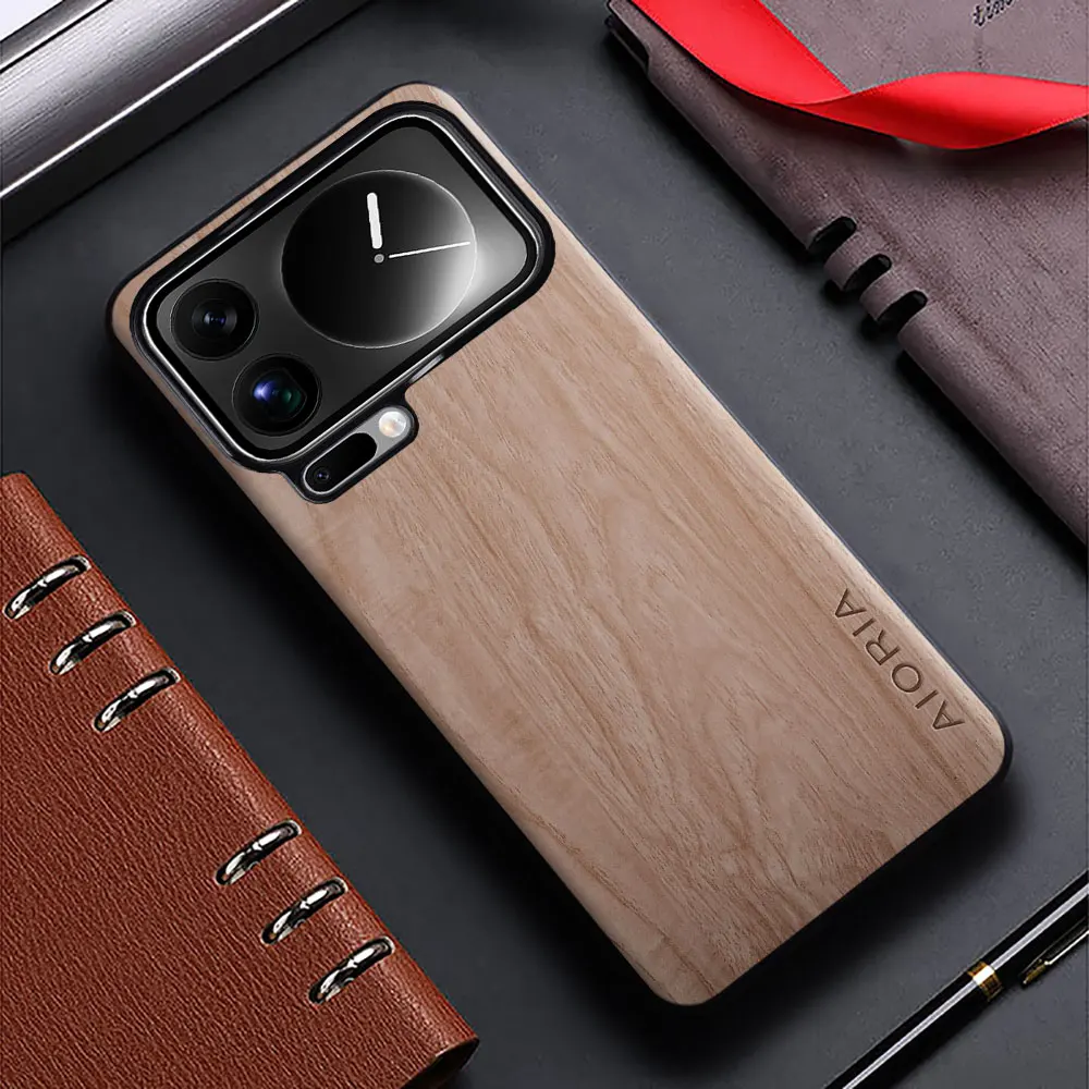 Bamboo Wood Pattern Leather Case Cover
