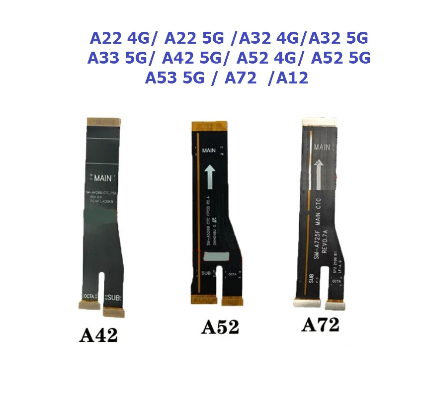 

50Pcs Main Board Motherboard Connector Flex Cable For Samsung Galaxy A12 A21 A22 A32 A33 A42 A52 A72 4G A53 5G