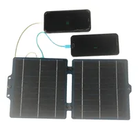 10W ETFE 5V panneau solaire pliable sac USB + type-c chargeur solaire étanche Portable batterie externe Mobile pour Camping en plein air randonnée 1