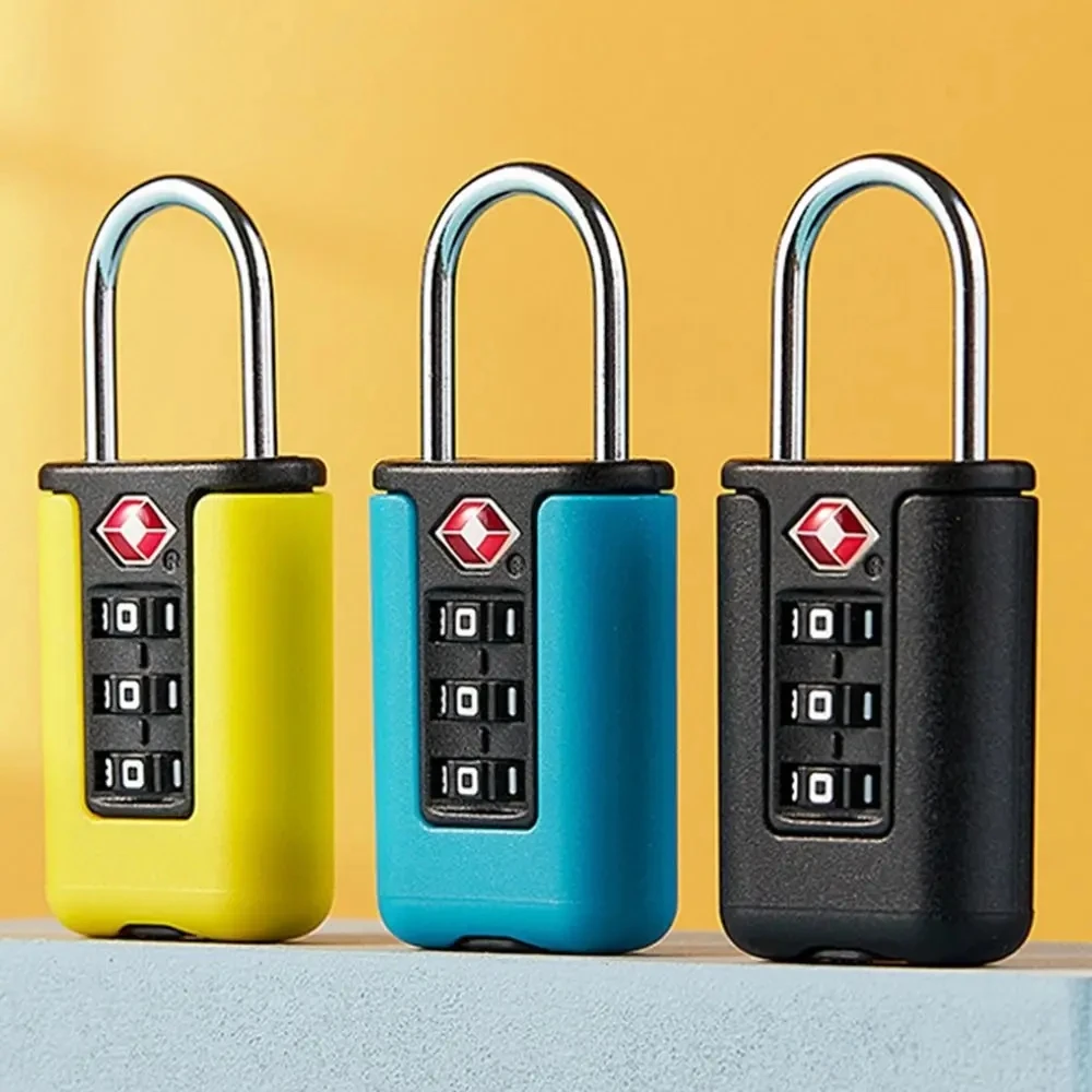 

New TSA Customs Colorful Code Lock for Travel Luggage Password Changeable Lock Contrast Color Design Padlock Cabinet Locker