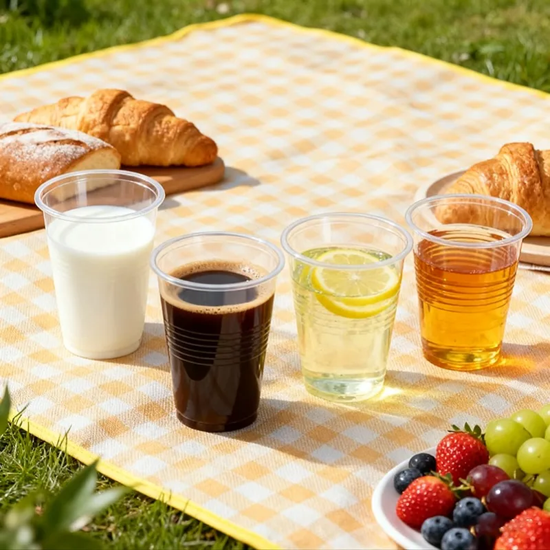 Clear Disposable 7oz Plastic Cups - 50/100 Pack
