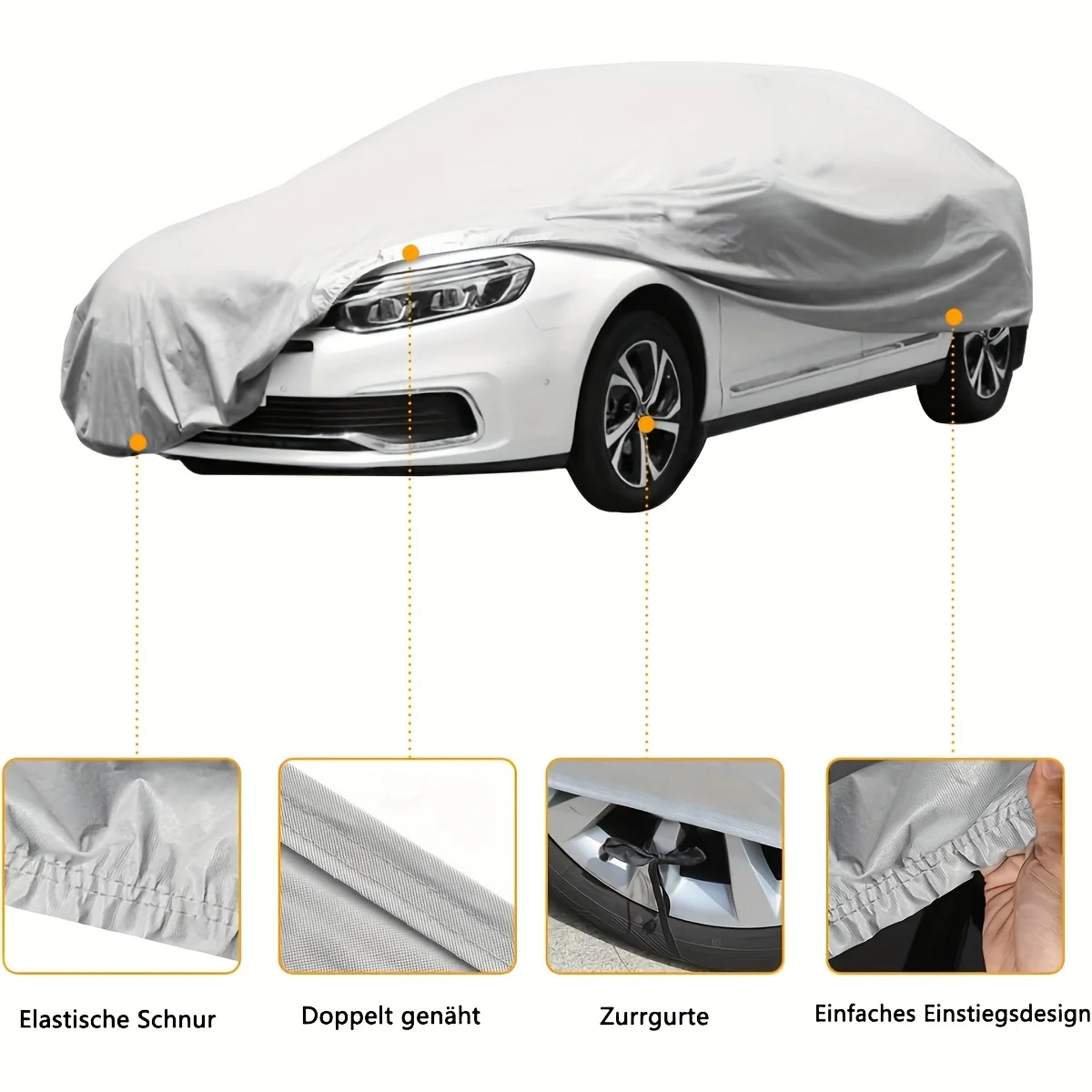 Housse de voiture imperméable toutes saisons - Protection UV, neige, poussière