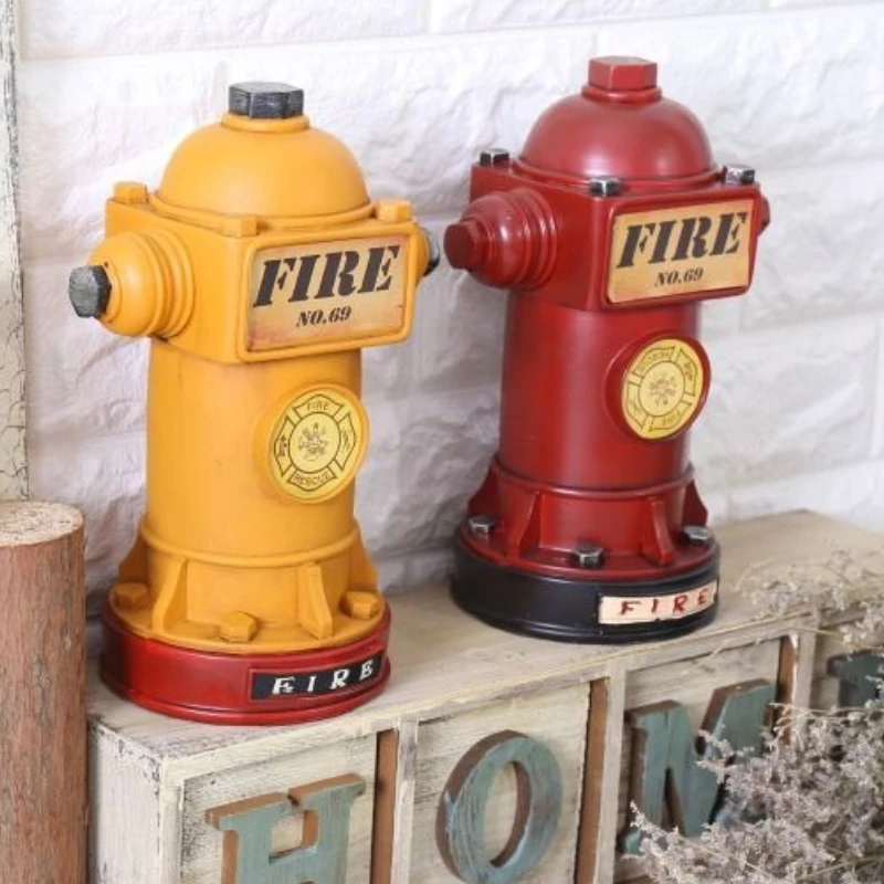 Creative Fire Hydrant Figurines - Modern Living Room Sculptures and Original Resin Crafts