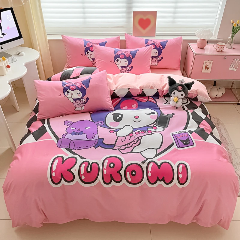 thumbnail image 1 of Funda nórdica Kuromi Diseño de moda Suave y cómoda Regalo navideño para niños y niñas Decoración de cama de dormitorio universitario, 1 of 4
