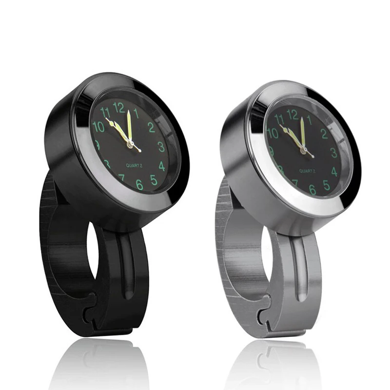 

Motorcycle Handlebar Luminous Clock Waterproof Aluminum Timetable Cycle Scooter Modified Watch Moto Accessories