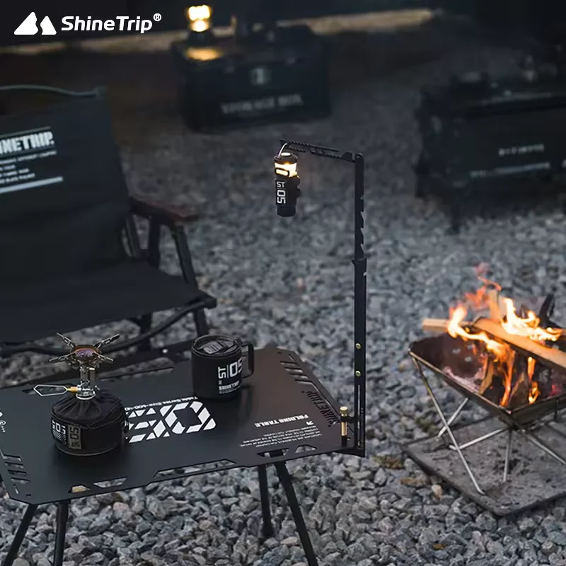 ShineTrip 개폐식 라이트 스탠드 야외 캠핑 라이트 휴대용 다중 속도 조절 스테인레스 스틸 스탠드 캠핑 용품