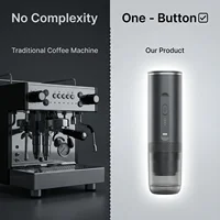 Machine à café expresso portable électrique sans fil 100W pour voiture et camping à domicile, 3 en 1, compatible capsules et café moulu, cafetière de voyage sans fil avec pompe à chaleur et presse 3