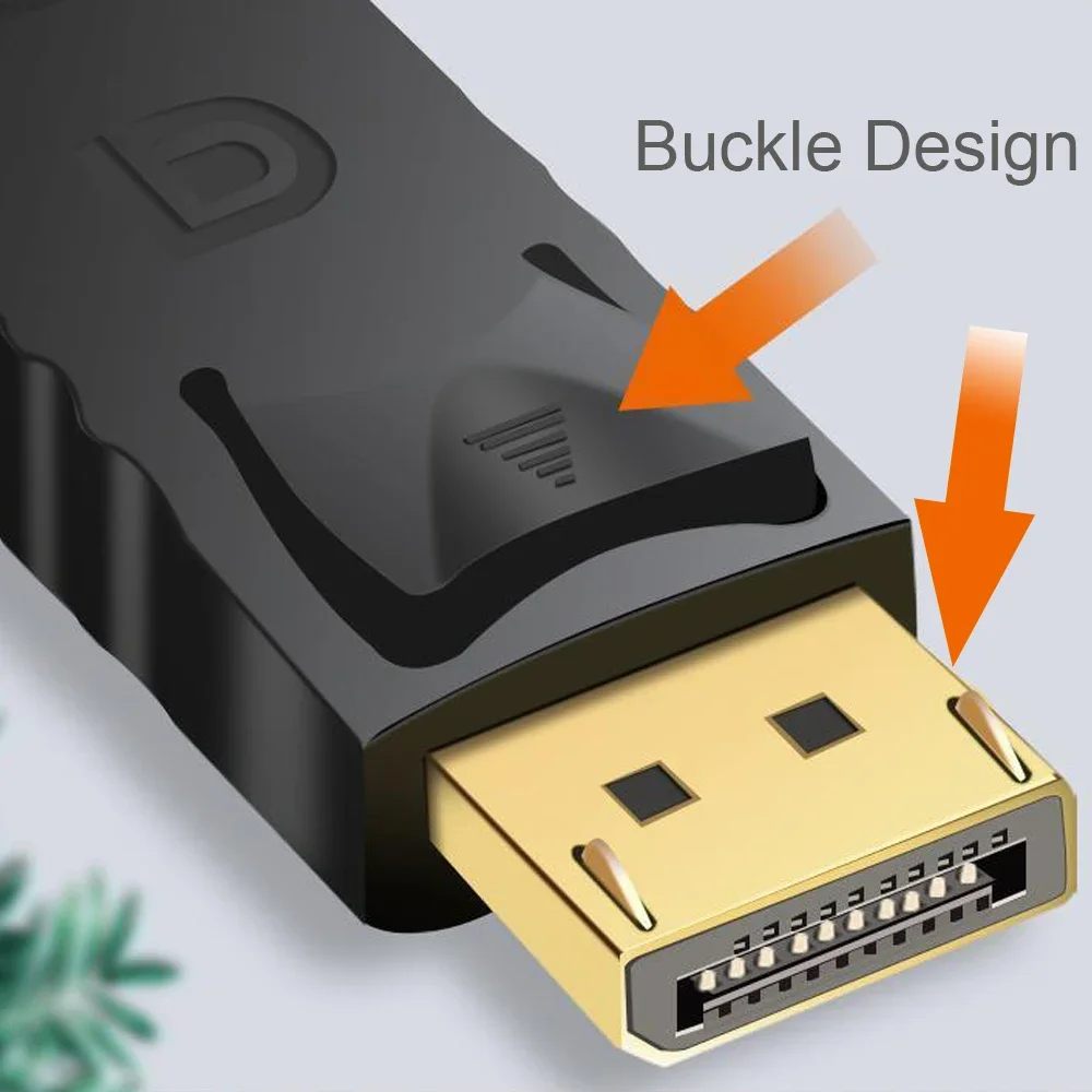 Displayport to HDMI Adapter 4K DisplayPort to HDMI-compatible Male DP to Female HD TV Cable Adapter Video Audio for PC TV
