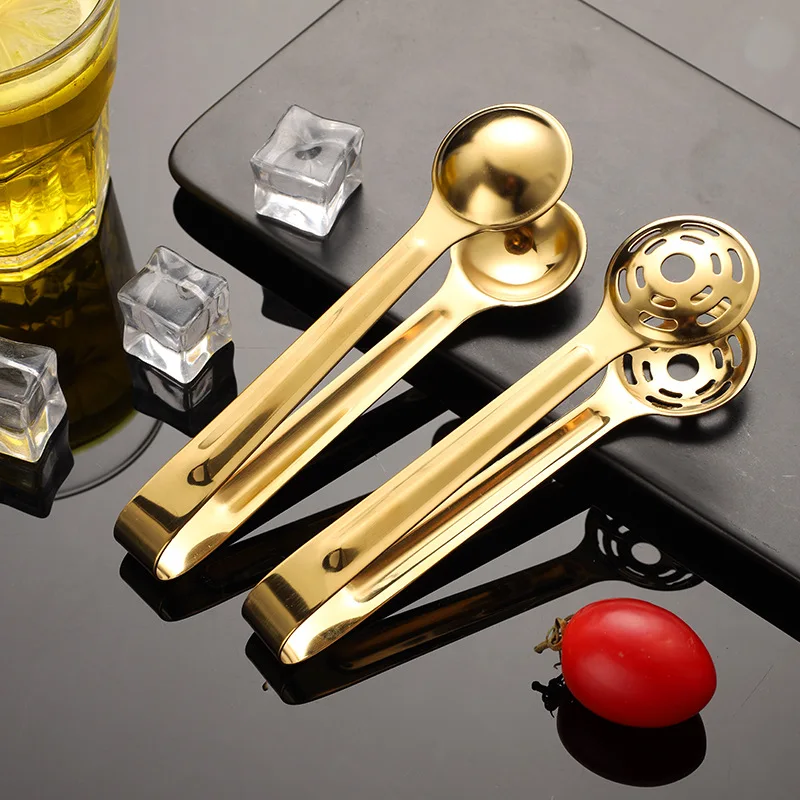 100Pcs/Lot 304 Stainless Steel Ice Clip Anti Slip Bar Restaurant Wine mixing ice Bucket Square Sugar Clip Ice