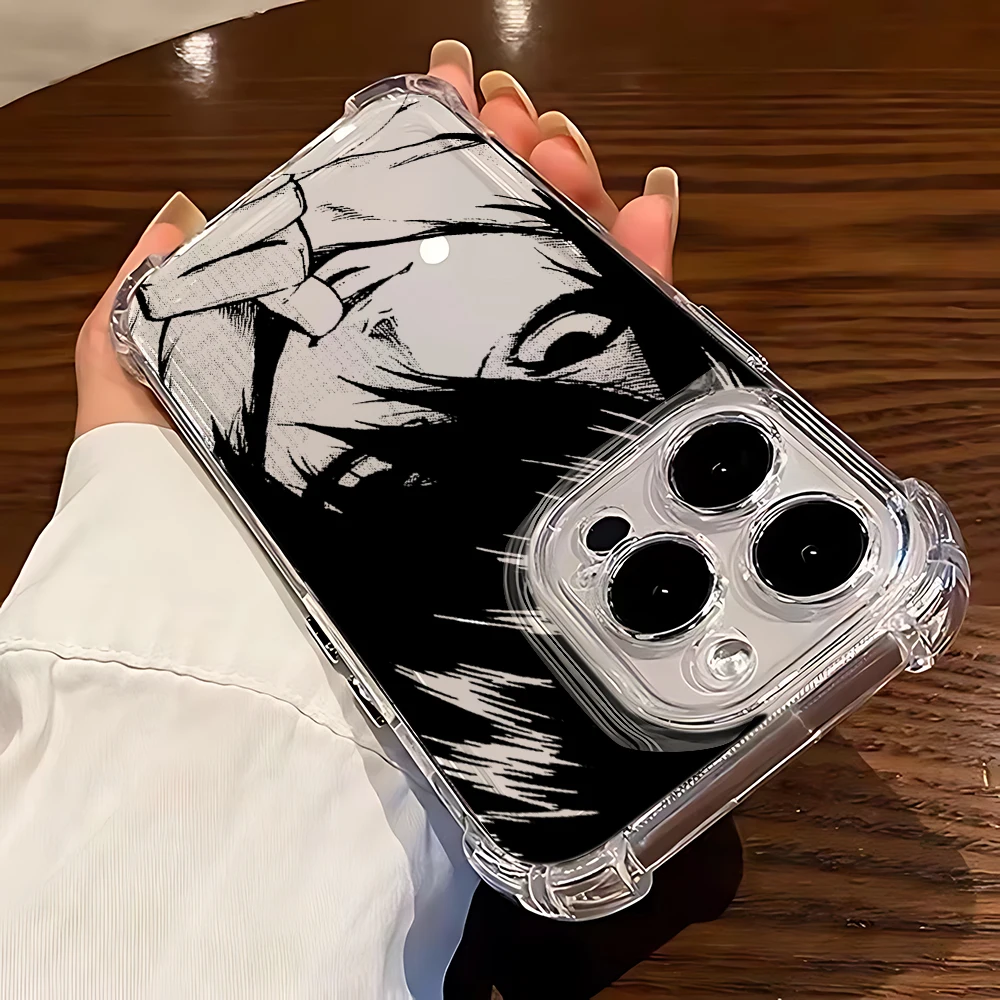 Stylish Transparent Anti-Fall Anime Phone Case - Death Note Design