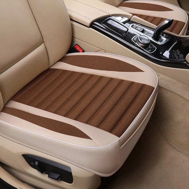 Coprisedile per auto in lino, universale per tutte le stagioni, traspirante, per la maggior parte delle berline a quattro porte e SUV, protezione ultra-lussuosa per sedili auto - Image 4