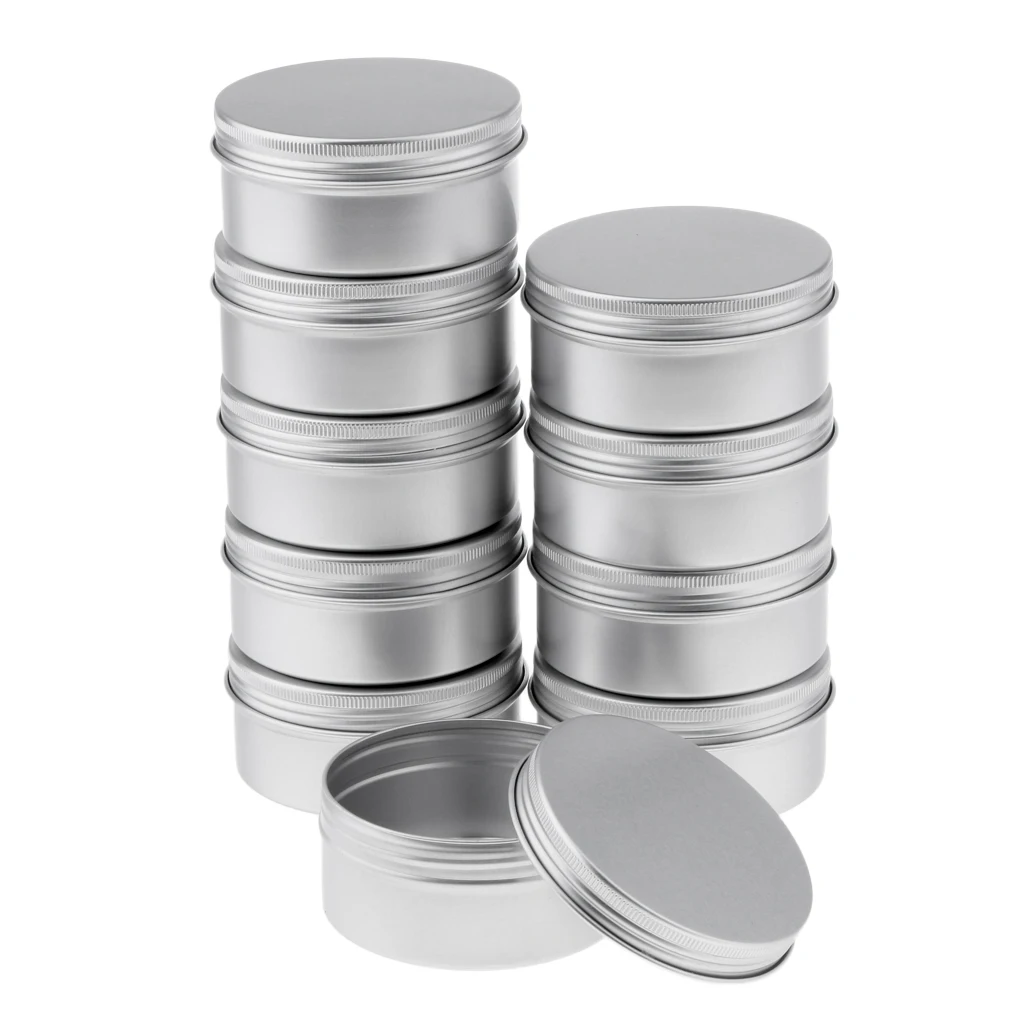 50ml Aluminum Cosmetics Empty Lip Balm Containers Makeup Jars Tin