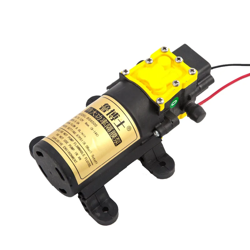 

Сельскохозяйственный Электрический водяной насос с большим расходом, 12 В постоянного тока, 8 л/мин, мембранный распылитель воды высокого давления для автомойки