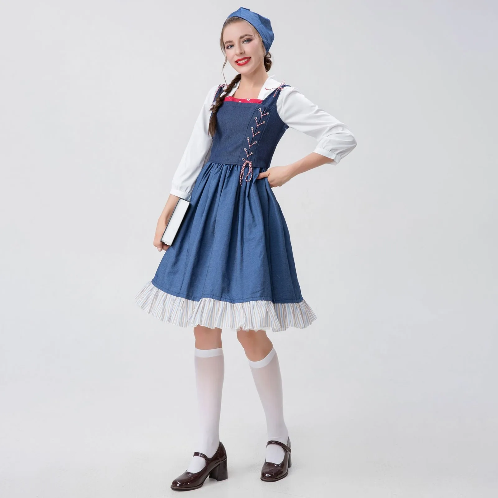 

Women Fashion Oktoberfest Dress Beer Barmaid Dress Bavarian Traditional Ethnic Style Female Clothing Elegant Cosplay Costume