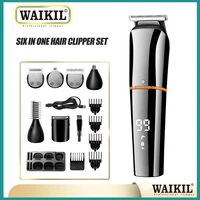 WAIKIL Multi functional 6-in-1 hair clipper USB charging model trimmer battery intelligent digital display repair machine 1
