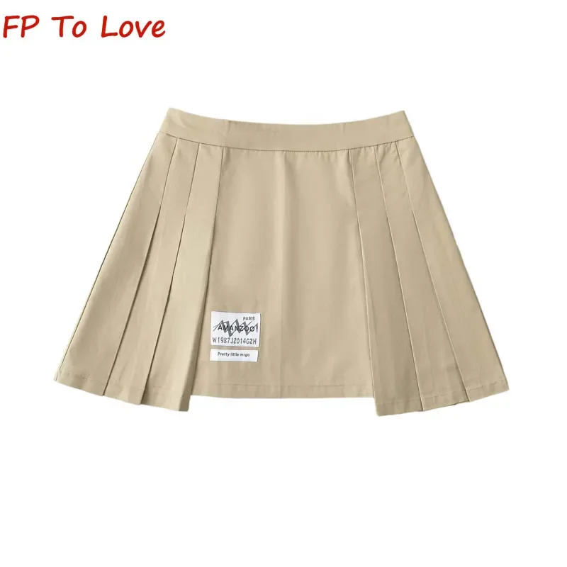 

Y2K дизайнерская юбка-трапеция с завышенной талией