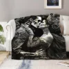 Elegant Gothic Skeleton Couple Blanket - Soft, Cozy, Stylish Decor for Ultimate Home Comfort and Ideal Gift Choice 5