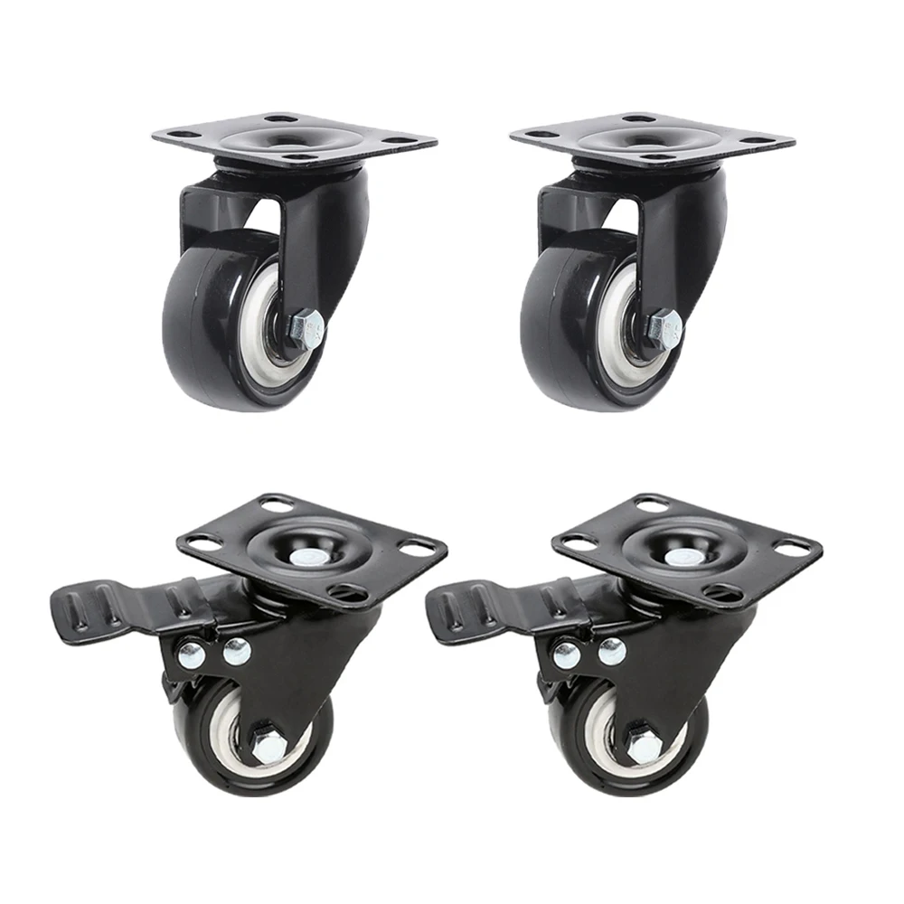 

2/5 Pcs 1.5/2/2.5 Inch 360 Degree Swivel Caster PU Office Chair Caster Wheels No Noise Wheels For Chair and Furniture