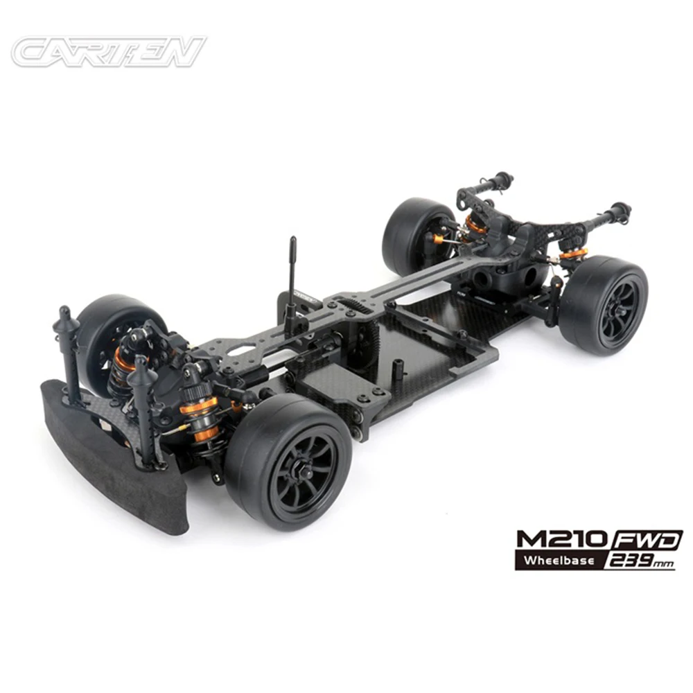 CARTEN M210 FWD Wheelbase 210mm 225mm 239mm 1/10 RC Electric Remote Control Touring Car KIT Version Frame Adult Children's Toys 4