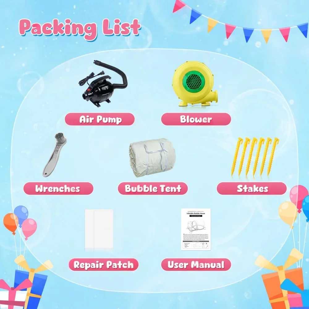 3M Inflatable Transparent Bubble Tent 6