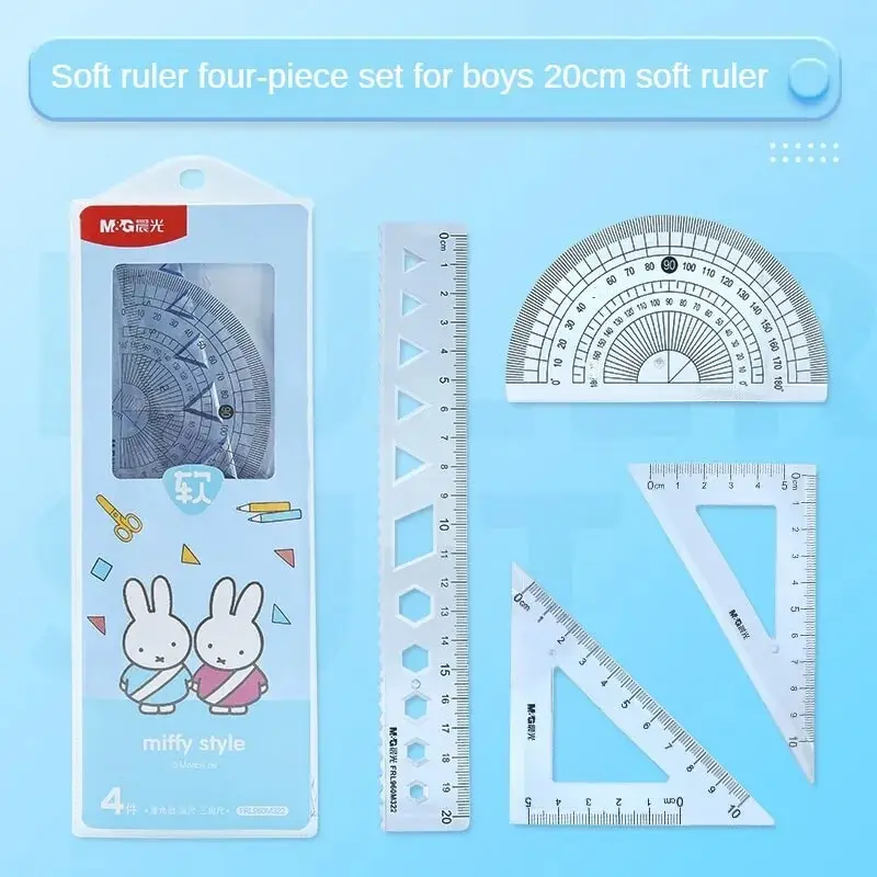 M&G Ruler Triangle Plate Protractor Set 20cm FRL960M3B drafting set mathematical rulers set drawing tool set