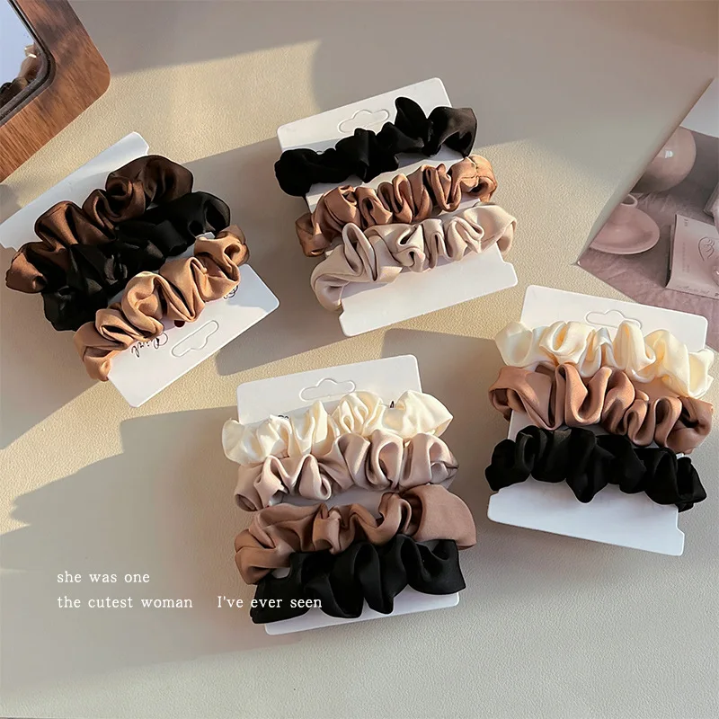Set 3 elastici per capelli in raso per donna accessori acconciatura_voghion.com