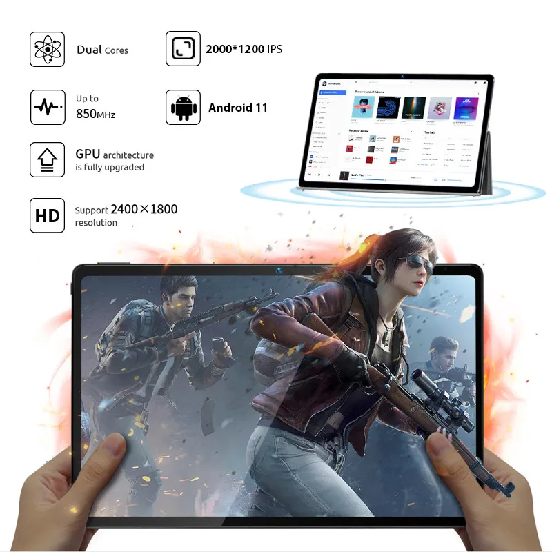 AUPO 콺 10  ȵ̵ 11 Ÿ ھ, 6GB , 128G , 12 ġ 2.5K ũ, 8000mAh º PC, Ű,  , 4G Ʈũ
