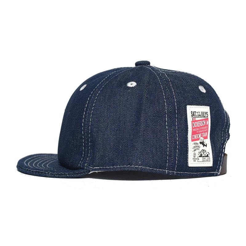 Four Seasons Fashion Short Brim Denim Baseball Cap Men Women Dad Hat Adjustable Trucker Style Low Profile Caps 3