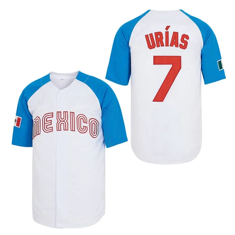 Mexico 7 Urias 34 56 AROZARENA jersey Baseball jerseys Sewing Embroidery Outdoor sportswear world Champion White Red