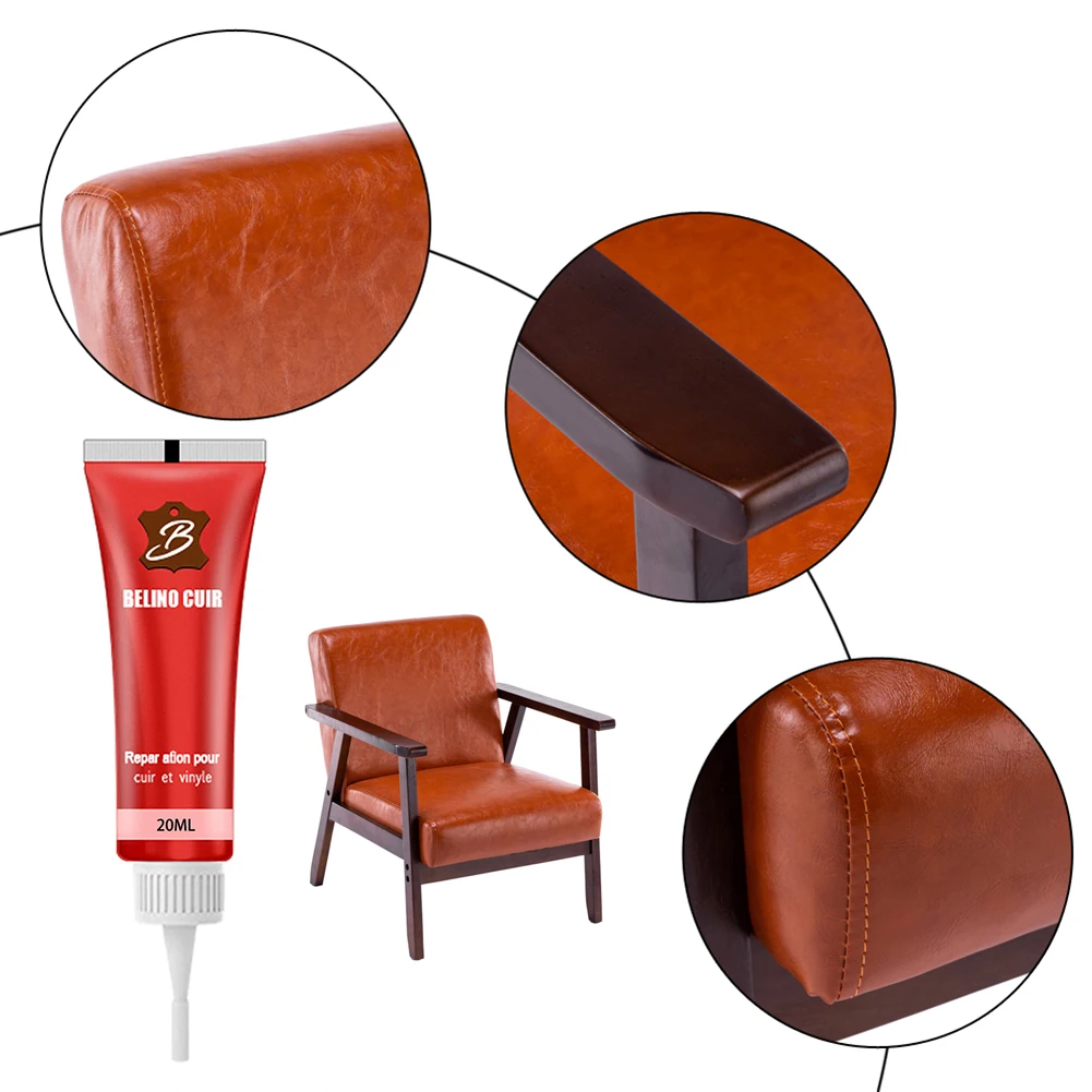 Leather Repair Gel Filler Agent Vinyl Kit for Car Instrument Panels Sofas Coats 20ml leather repair gel,leather repair kit