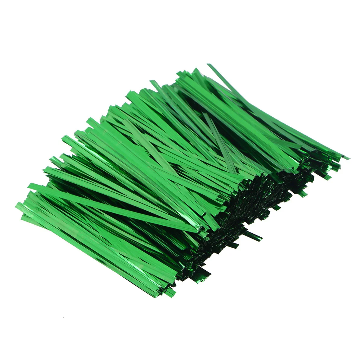 800 Pcs Soft Texture Metallic Ties Shiny Candy Bread Crafts Environmental PET Plastic Iron Wire Easy Tie Festive Gift Packaging