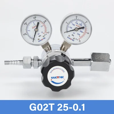 

Non-corrosive gas pressure gauges such as two-stage reducer nitrogen argon helium hydrogen decompression valve
