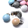 10Pcs 30mm Baby Wooden Pacifier Clips Round Wood Clip for Baby Pacifier Log Nipple Chain Holder Accessories BPA Free 4