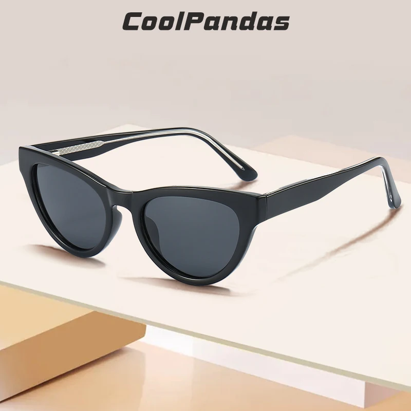 

CoolPandas New Fashion Cat Eye Sunglasses Women Polarized Colorful Lens Transparent Frame Vintage Ladies Y2K Sun Glasses UV400