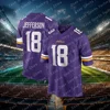 2024 Football For Adult&Kid jersey Justin Jefferson Vikings Game Jersey #18 Absorb Sweat Training T Shirt Outdoors Men's Clothes 1