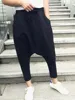 Hip Hop Mens Drop Crotch Casual Sweatpants Ankle Length Trousers Drawstring Loose Fit Spring Summer Men Streetwear Harem Pants 3