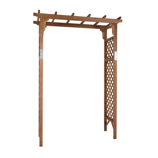  152*60*215cm 深棕色 平顶 木拱门-22