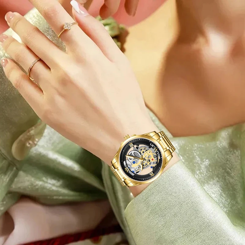 LIGE Women Watches New Fashion Luxury Brand Women's Watch Stainless Steel Gold Quartz Wrist Watch For Female Relogio Feminino