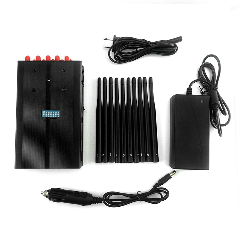 Portable 10 Band RF signal Detector 10 Antenna CDMA GSM DCS 2G 3G 4G 5G WIFI device ring alarm wall mount