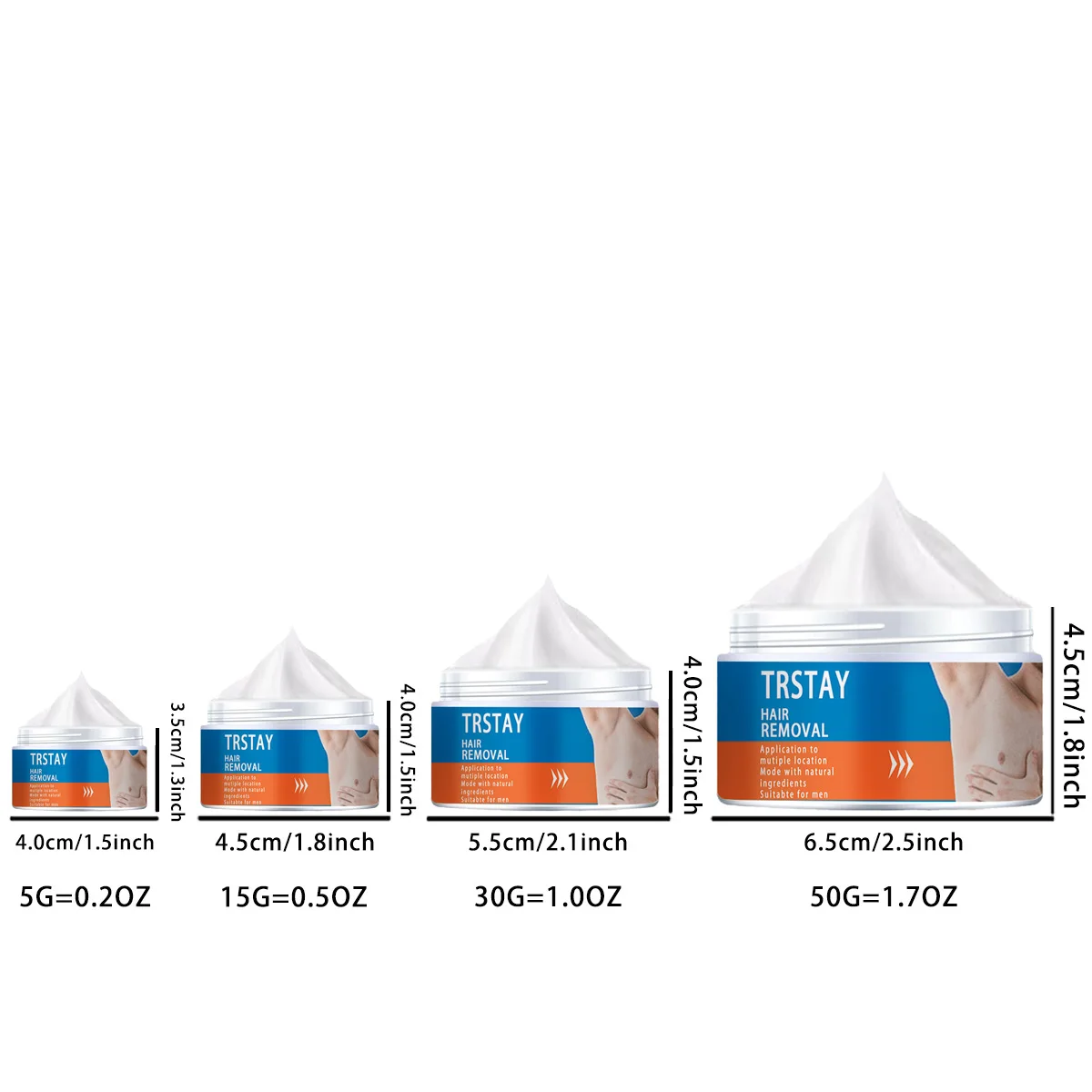 whole body hair removal cream gently removes armpit hair and leg hair, refreshing, smooth and non-irritating 5