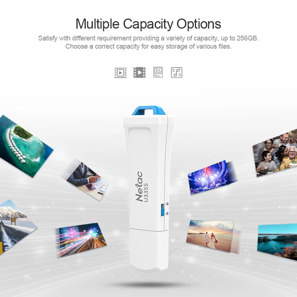 Netac USB 3.0 Flash Drive 64gb 128gb Write Protection Encryption Waterproof Drive For Computer TV
